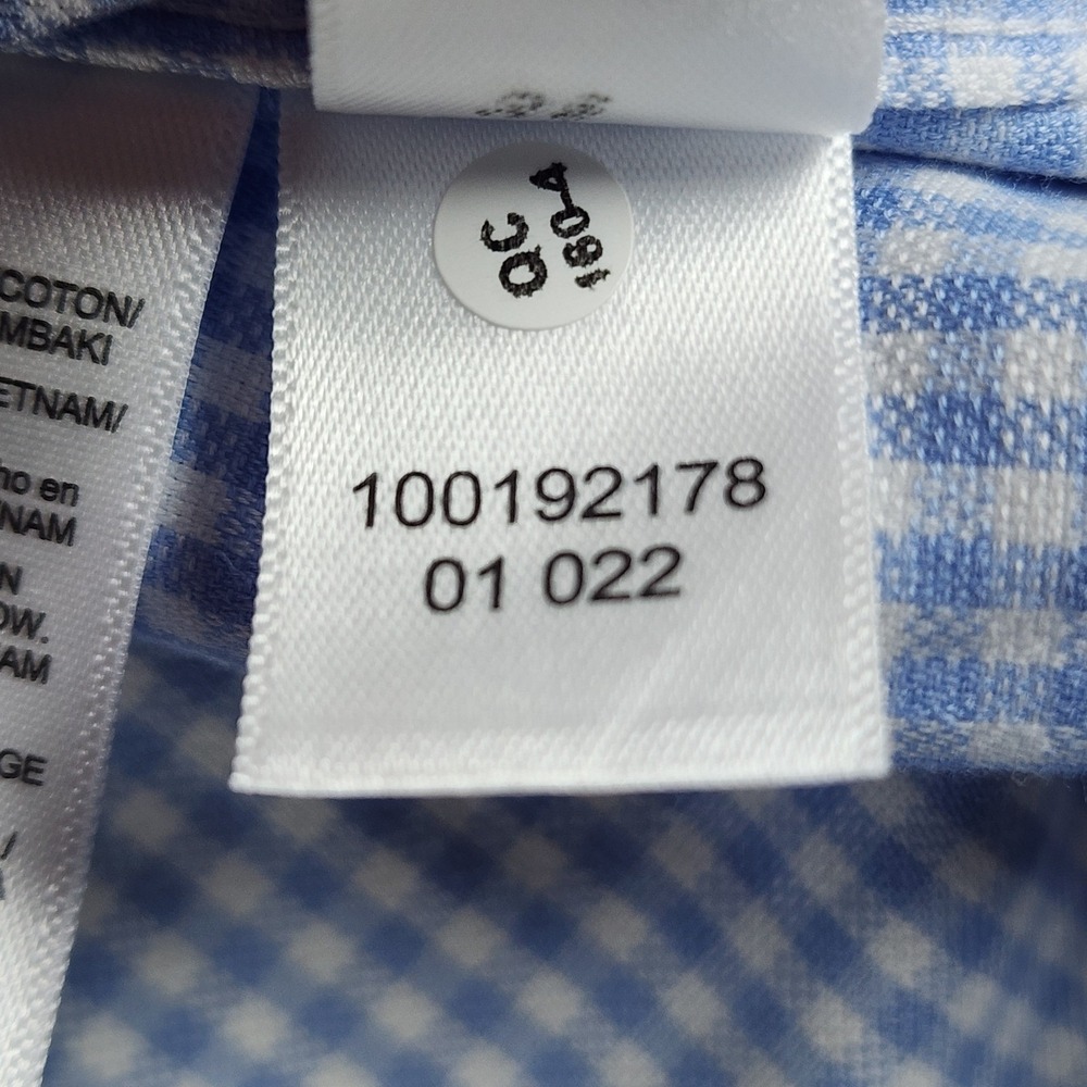 Lot of 2 Brooks Brothers 1818 Regent Fit Gingham Dress Shirts 15.5 32/33 Blue - Picture 12 of 15
